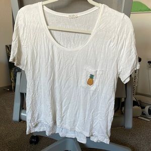 Brandy Melville john galt pineapple scoop neck tee